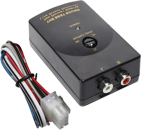 Car Audio Speaker Wire to RCA Line Output Converter, 2-Channel High to Low RCA Converter for Adding Amplifier Subwoofer to Stock Stereo...