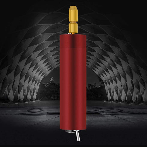 DIY Hand Electric Drill Mini DIY Grinding Polishing Engraving Machine Tools Set Cordless Rotary Tool (USB Aluminum Drill + Three Bits) (Red)...
