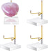 4 Pcs Adjustable Metal Arm Display Stand Easel with Clear Acrylic Base for Gemstones Crystal Mineral Agate Plates (2.4 x 2.4 x 4.1 Inches)...