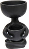 3.94” Creative Cute Imitation Humanoid Ceramic Flower Pot Succulent Planter Crafts Vase Home Decoration Personalized Gift (Black A)...