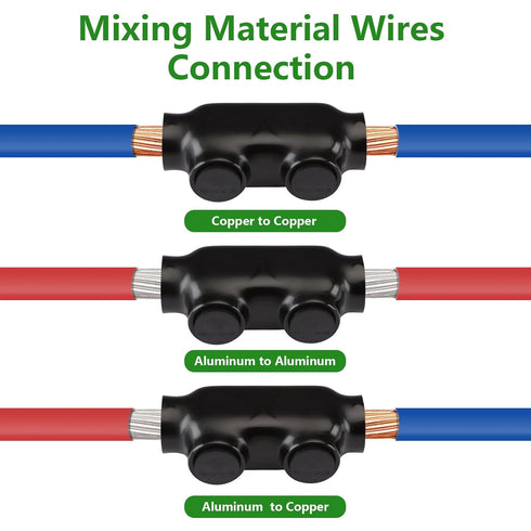 Insulated Inline Splice Connector Allen Hex Electric Connector and Cable Connector CU9AL Dual Rated for Copper and Aluminum Wire Black (3/0 AWG)...