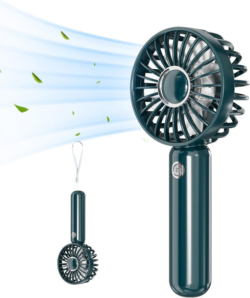 Mini HandHeld Portable Fan, Small Personal Battery Operated Fan Lash Fan Quiet usb Rechargeable 3 Speed Adjustable for Outside Travel Patios Indoo...