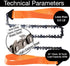 Pocket Survival Hand Chainsaw with Paracord Handle, Ideal as Outdoor Camping, Hiking, Fishing, Hunting Emergency Tools (Orange - MAX)...