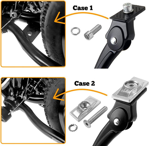 Center Mount Bike Kickstand Adjustable Bicycle Kick Stand for 26”-29” Mountain Sport Bike...