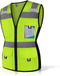 Reflective Vest for Women, Mesh Womens Safety Vest with 11 Pockets and Zipper, Hi Vis Neon Construction Work Vest for Lady Surveyors/Workers, Snug...