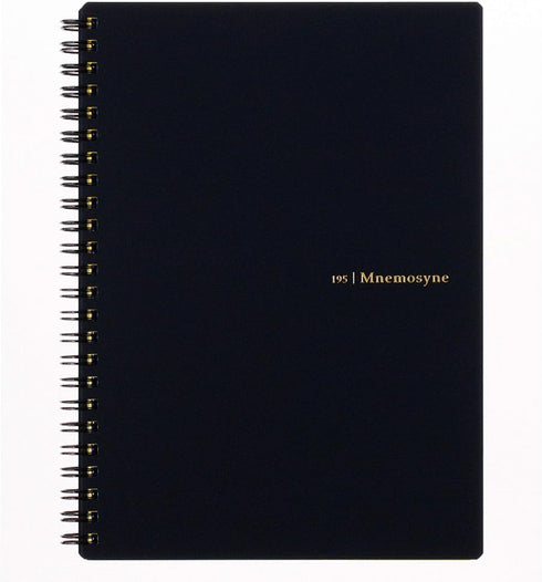 Maruman MNEMOSYNE Notebook 8.27 x 5.83 Inches (A5), 7mm ruled 24-line, 80 Sheets (N195A), Black...