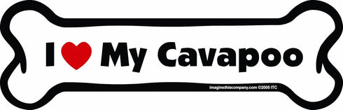 Imagine This Company I Love My Breed Bone Shaped Pet Magnet; Removable Magnets for Cars, Fridges, Lockers & More, Stylish Pet Inspired Car Accesso...