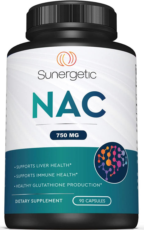 Premium NAC Supplement N-acetyl Cysteine – 750mg Per Capsule – Supports Liver, Detox Immune, Cellular & Respiratory Health – 90 N acetyl Cysteine ...