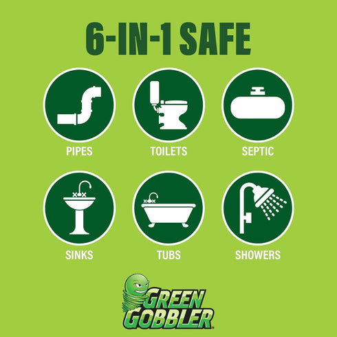 Green Gobbler Drain Cleaner & Deodorizer FRESH SCENT Sticks for Toilet Tanks, Sinks, Bathtub Drains, Washing Machine Drains and Garbage Disposals ...