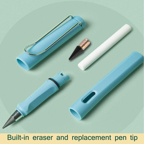 Forever Pencils,Sharpener-free Infinity Magic Pencils with Eraser, Cute Inkless Everlasting Pencil for Kids Writing, Sketching, Drawing. (6 Sets)...