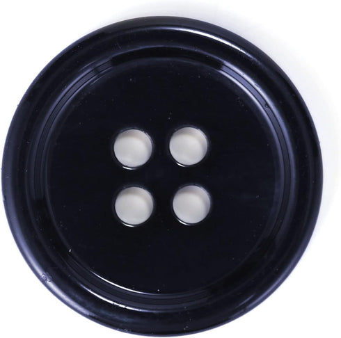 Shell(Dark navy Mother of Pearl) clear special coating button for suits, blazers, coats. dark navy color/2 sizes as 1pack(18pcs shell buttons+12pc...