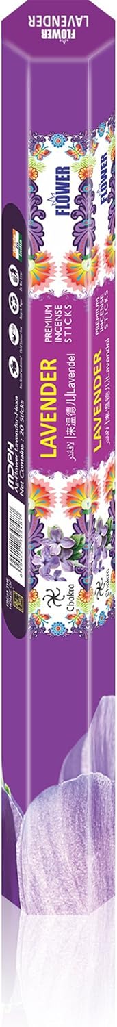Lavender Incense Sticks Pack of 120 – Natural Aromatherapy for Relaxation, Meditation & Air Purifying – Chakra Premium Hand-Rolled Incense – Gift ...