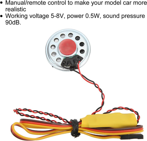 SUNGOOYUE 90dB RC Car Trumpet, Mini Siren Horn Police Car/Fire Truck/Ambulance Sound Simulation for 1/8 1/10 RC Car...