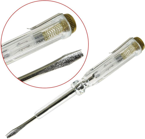 2pcs 100-500V Flathead Screwdriver Electric Pen Circuit Tester Pen 3MM...