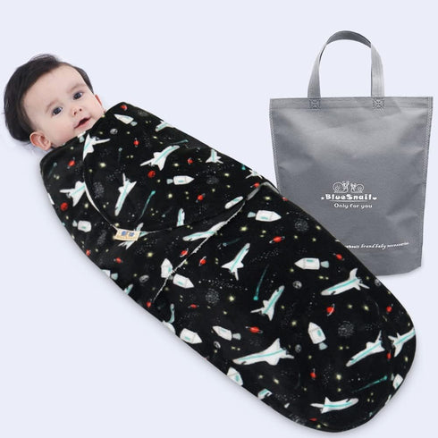 BlueSnail Baby Swaddle, Soft and Comfortable, Newborn Easy Wrap Receiving Blanket, Suitable for 0-3/3-6 Months (Black, 0-3 Months)...