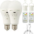 Rechargeable Light Bulbs with Remote Control,700lm, 2600mAh Battery Emergency Light Bulb for Power Outage and Camping Outdoor, 3 Level Dimmable, 3...