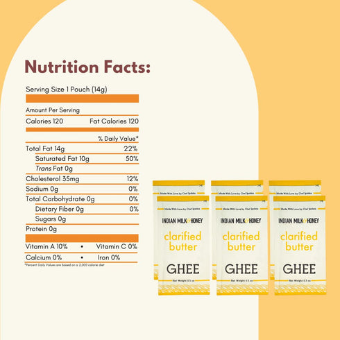 Original Grass-Fed Classic Ghee Butter by Indian Milk & Honey Handmade, Locally Sourced, Lactose, Gluten & Casein Free – Convenient & Portable Ghe...
