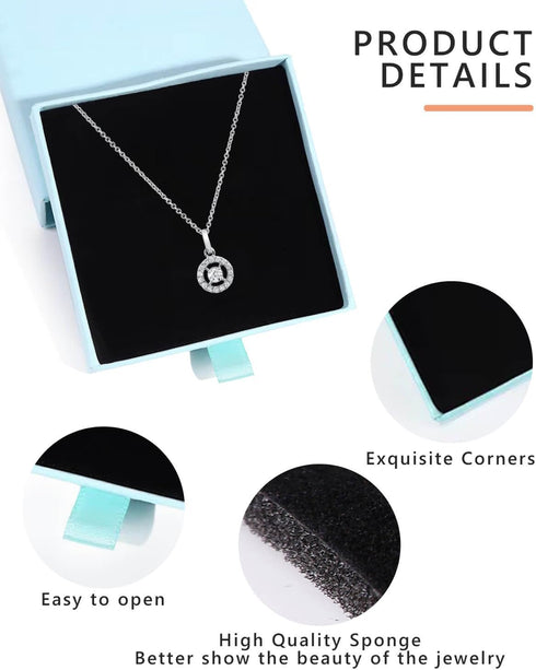 JELIEE 2 Pack Jewelry Gift Boxes Thick Paper Box 3.1x3.1x0.7 Inch Small Gift Boxes Cardboard Jewelry Boxes for Bracelets Necklaces Earrings Ring J...