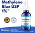 Actiblue+ Methylene Blue 1% : Methylene Blue Pharmaceutical Grade ISO Certified Third Party Lab Tested 99,9% No Formaldehyde No Alcohol No Gluten&...