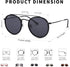 Pro Acme Double Bridge Round Sunglasses for Women Men 100% Crystal Real Glass Lens Retro UV400 Protection...