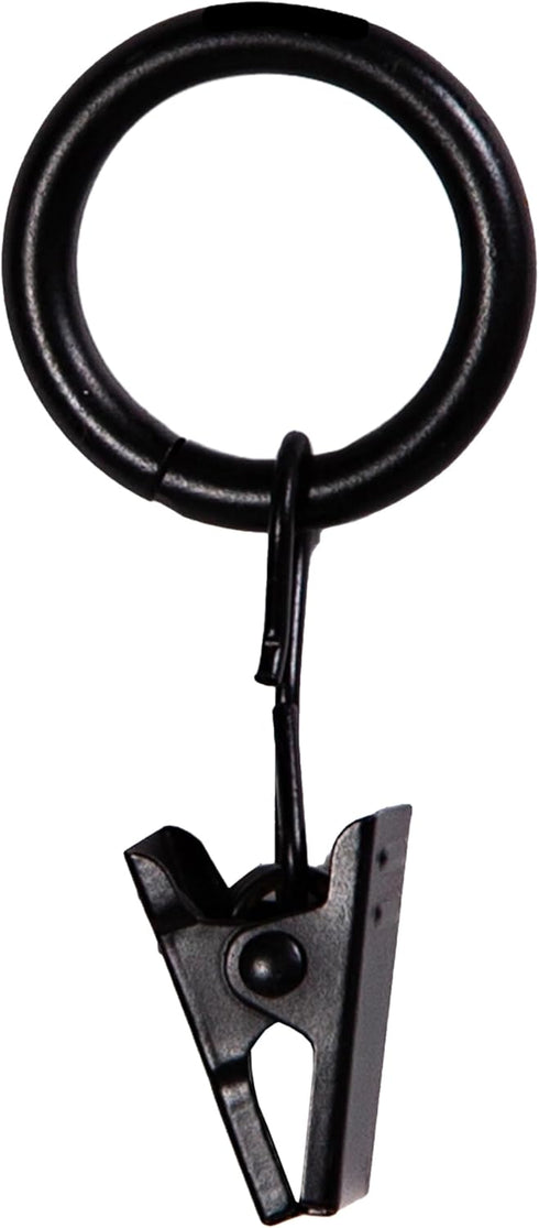 Kenney Petit Window Curtain Clip Rings, 14-Pack, Black...