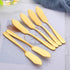 Stainless Steel Cheese Dessert Knives, Set of 6, Breakfast Butter Knife, Slicer Sandwich Spreader(Gold)...