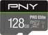 PNY 128GB PRO Elite Class 10 U3 V30 microSDXC Flash Memory Card - 100MB/s, Class 10, U3, V30, A2, 4K UHD, Full HD, UHS-I, micro SD...