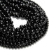 95pcs(2 Strand/Set) 8mm Genuine Black Tourmaline Healing Crystal Beads with Energy Power, Smooth Round Stone Beads for Jewlery Bracelets Making DI...