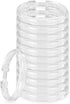 Rocky Mountain Goods Simple Spaces Clear Plastic Curtain Rings - 12 Pack - Click securely in Place - Unbreakable Plastic - True O Ring Design - Sl...