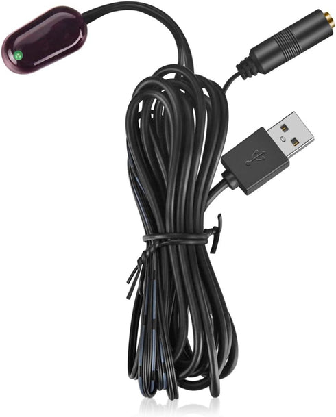IR Repeater Hidden Infrared Remote Extender System 1 Receiver 4 Emitters Control Kit USB Adapter for Amplifier Cable Box Satellite TV Receiver CD ...