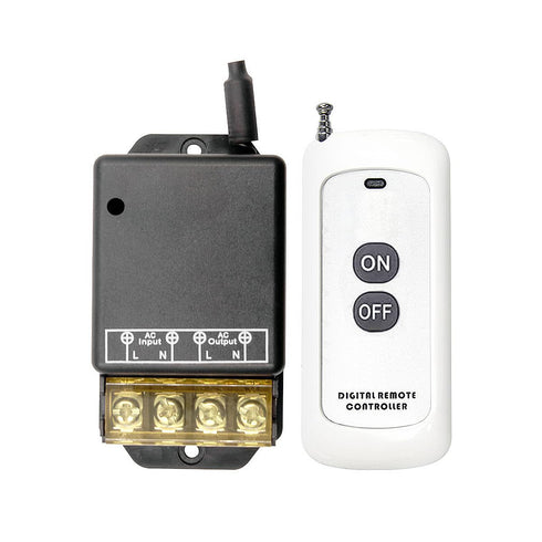 RF433 Smart Light Switch, 30A Wireless Remote LED Light Switch, 328FT Remote Control Light Switch for Ceiling Light, Garden Sprinkler Equipment an...