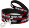Buckle-Down Pet Leash, Dog Leash, Faith Greater Than Fear Stripe Red Black White, 4 Feet Long 1.0 Inch Wide...