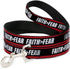 Buckle-Down Pet Leash, Dog Leash, Faith Greater Than Fear Stripe Red Black White, 4 Feet Long 1.0 Inch Wide...