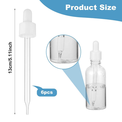 6PCS Glass Dropper Pipettes Beverage Mix Configurator Suitable Bubly SodaStream Drop Flavor Seltzer Flavor Drops for Sparkling Flavor SodaStream A...