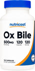 Nutricost Ox Bile Capsules 500mg Per Serving (120 Capsules) - Gluten Free & Non-GMO...