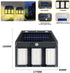 3 LED Outdoor Solar Induction Warm Light Wall Lamp, Adjustable 3-Mode Courtyard Light, Wireless Dusk to Dawn Motion Sensor Searchlight IP65 Waterp...