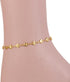 Gold Ankle Bracelets for Women 14K Gold Plated Beaded Heart Chain Simulated Pearl Anklets for Women Waterproof...