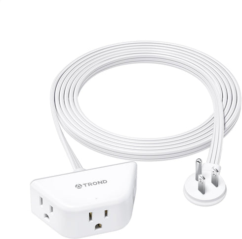 TROND Flat Extension Cord 6 Feet | Flat Plug Power Strip | 3 Prong Grounded 3 Outlets | 1625W | 13A | 16 Gauge Power Cord | for Indoor Home Kitche...