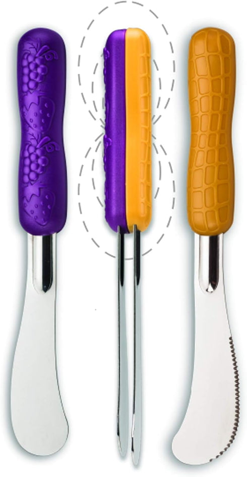 Mobi Peanut butter and jelly knife and spreader set...