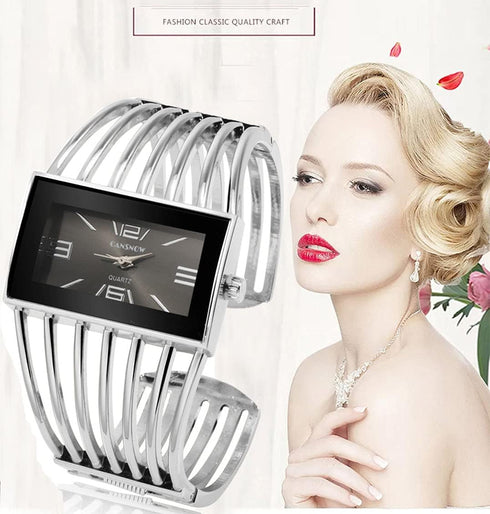 Luxury Womens Watches Analog Quartz Wrist Watch Rectangular Cuff Bracelet Watch Business Casual Fashion Wrist Watches for Ladies...