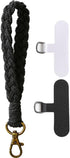 TENOC Phone Lanyard, Universal Cell Phone Wrist Strap with Phone Tether Tabs, Boho Macrame Wristlet Bracelet Keychain, Black......