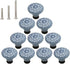 HUAMULAN 10 PCS Ceramic Cabinet Knobs Glossy Dresser Mushroom Table Drawer Cupboard Pull Handles Furniture DIY Kitchen Kids Room Wardrobe...