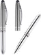 PATIKIL Ballpoint Pen with Stylus Tip and LED Flashlight, 2 Pack 3 in 1 Metal Pen Black Ink 1.0mm Medium Point Stylus Pen for Touch Screens, Gray...