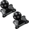 2 PCS 1" Ball Mount with Aluminum Alloy Square Plate, Universal Electronic Device Mounting Base with AMPS Holes for Garmin, Lowrance, Humminbird, ...