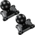 2 PCS 1" Ball Mount with Aluminum Alloy Square Plate, Universal Electronic Device Mounting Base with AMPS Holes for Garmin, Lowrance, Humminbird, ...