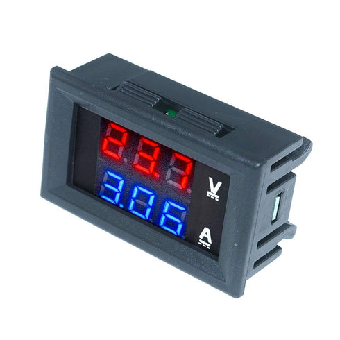 diymore 5PCS 0.28" Volt Amp Meter Digital Voltmeter Ammeter DC 100V 10A Waterproof Dual Display Current Voltage Meter Mini Ammeter Voltmeter 3 Bit...