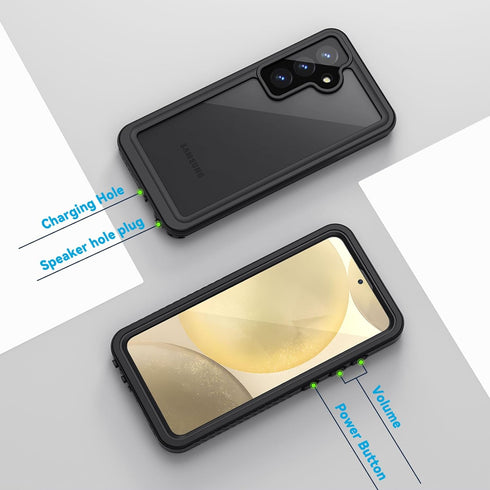 Lanhiem for Samsung Galaxy S24+ Plus Case, IP68 Waterproof Dustproof Case with Built-in Screen Protector, Rugged Full Body Shockproof Protective C...
