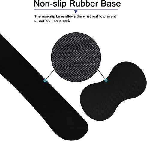 Ergonomic Mouse Pad Wrist Rest Support + Memory Foam Keyboard Wrist Rest Set,Desk Pad Non-Slip Base and Hand Rest for Laptop Computer Office Home ...