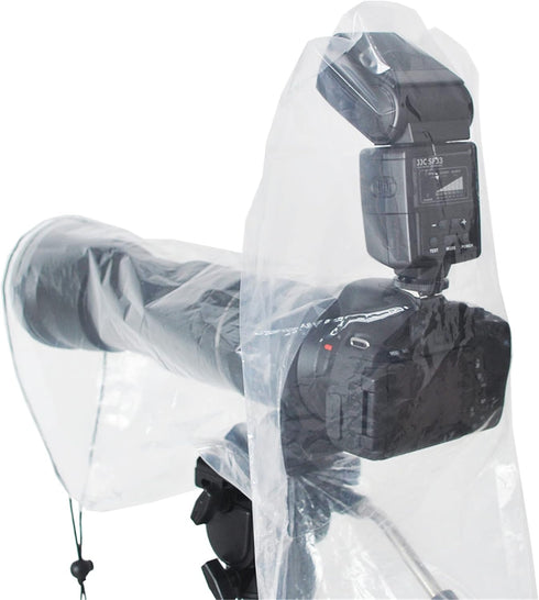 2 Pack 18" Long Camera Lens Rain Cover Raincoat with Flash Dust Sleeve Protector for Canon EOS R5 R6 Rp 5D 6D 7D 90D 80D 77D 70D Nikon Z7II Z6II Z...