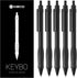 Kaco KEYBO Gel Ink Pens Black 5 Pieces 0.5mm Fine Point Aesthetic Pens School Office Supplies Stationery...